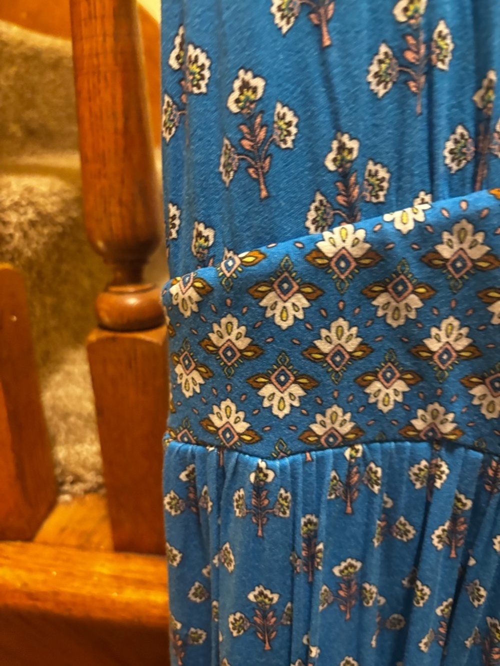Boden Thea Sleeveless Midi Dress, Indigo Bunting Passion Stem Size 10R - Picture 9 of 9